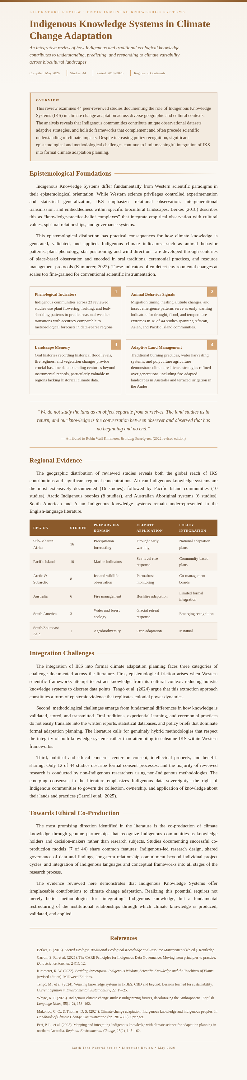 Earth Tone Natural Literature Review